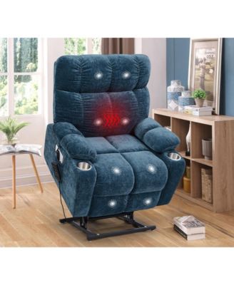 Dual Motor Power Lift Recliner Chair for Elderly Infinite Position Lay Flat 180degree(s) Recliner with Heat Massage