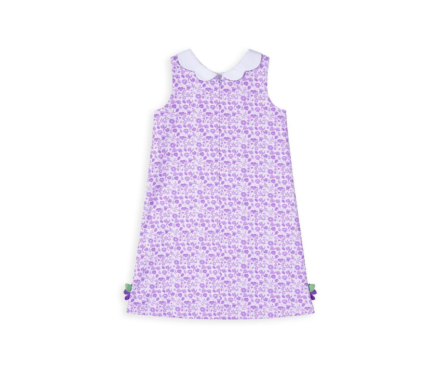 Big Girl 7-8 Printed Pique Dress with Flowers