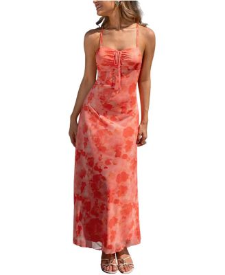 Women's Tropical Heat Floral Maxi Beach Dress