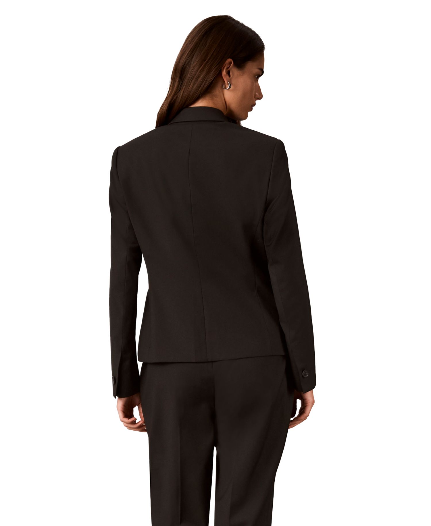 Petite One-Button Peak Lapel Blazer