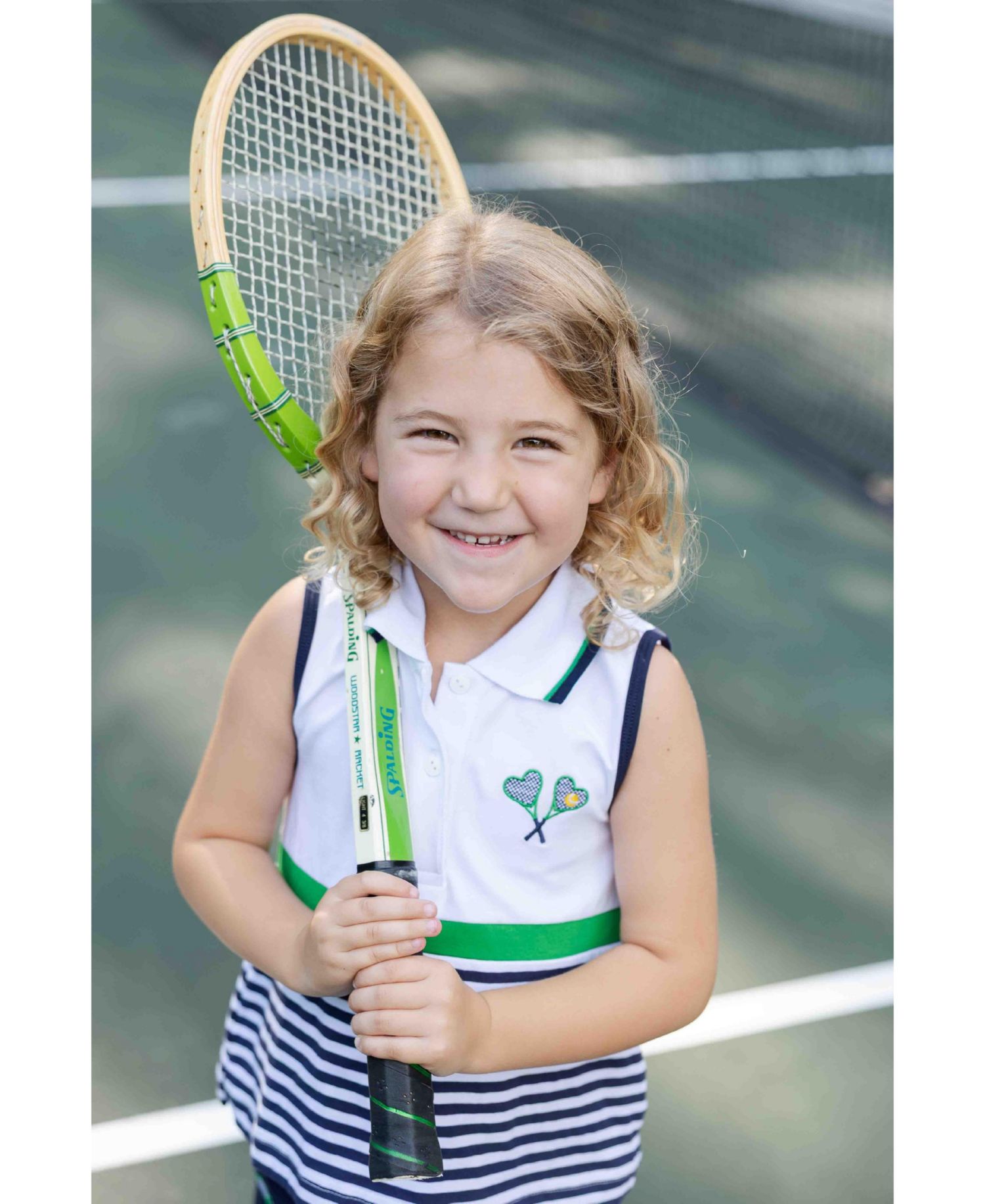 Big Boys 7-10 Knit Short Set with Tennis Rackets