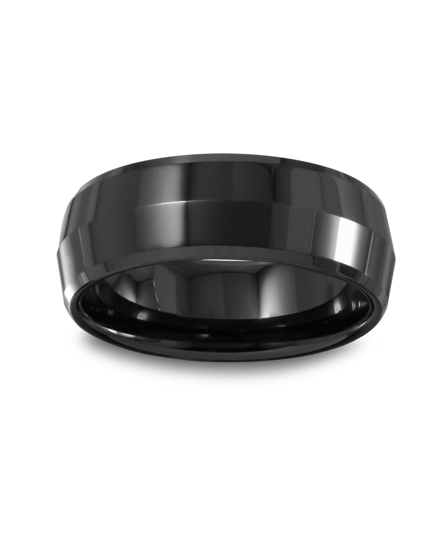 Men's Black Ceramic 8mm Ring