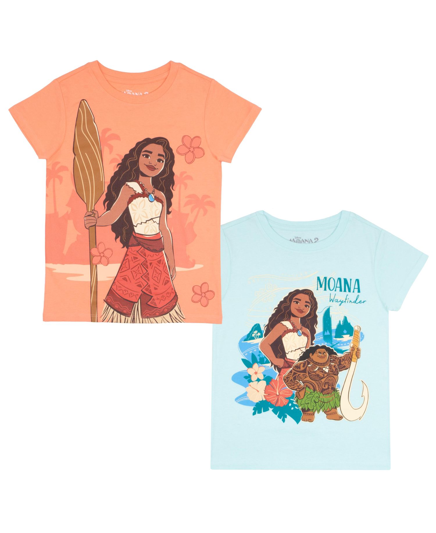 Moana and Friends Big Girls 4-16 2 Pack T-Shirt