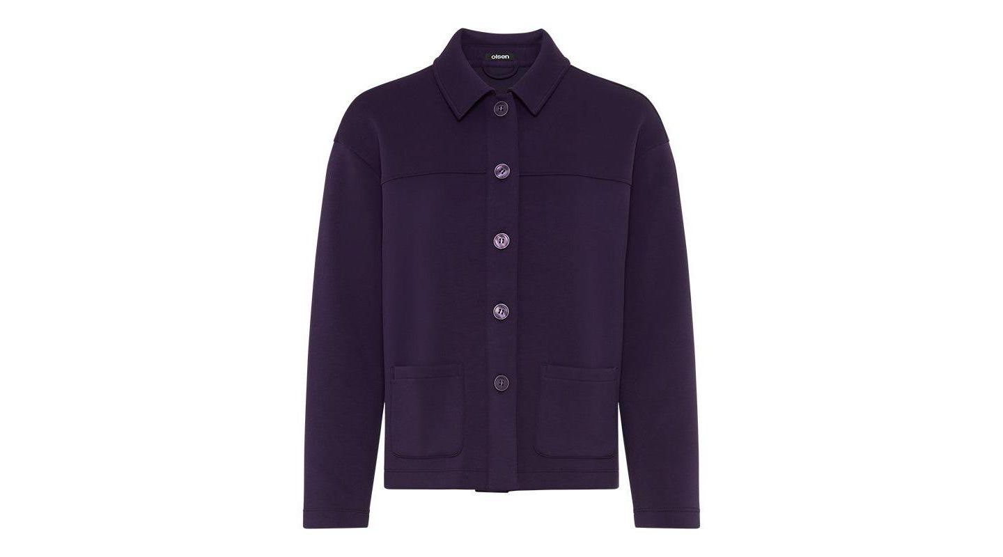 Женская куртка Olsen Scuba Jersey Jacket, цвет: Сливовый — фото 3