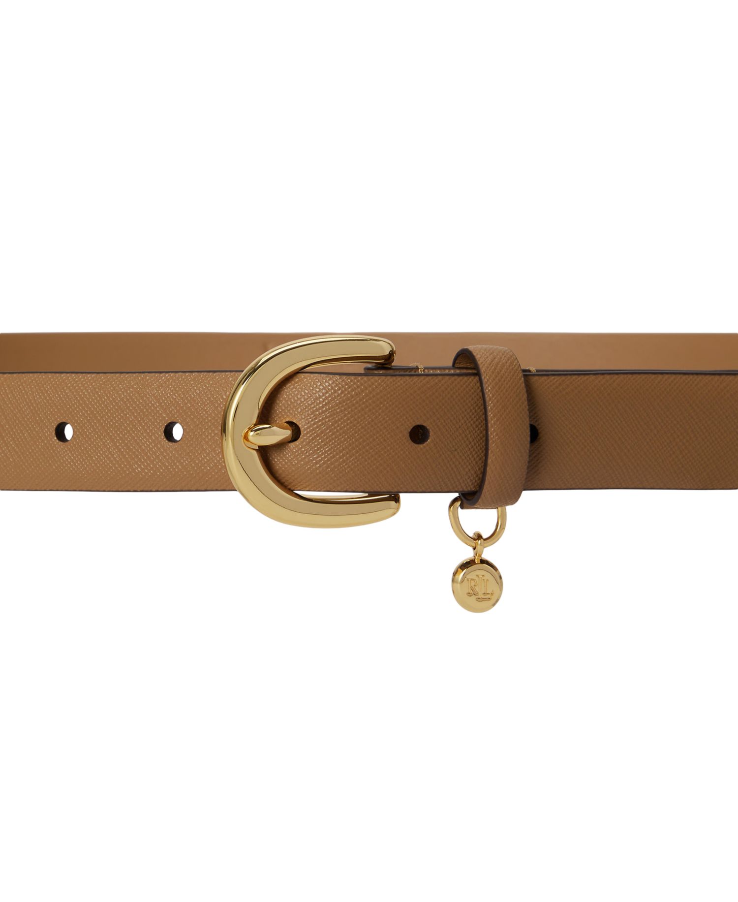 Charm Crosshatch Leather Belt