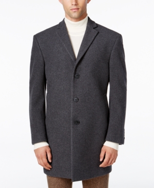 Calvin Klein Men's Prosper Wool-Blend X-Fit Overcoat