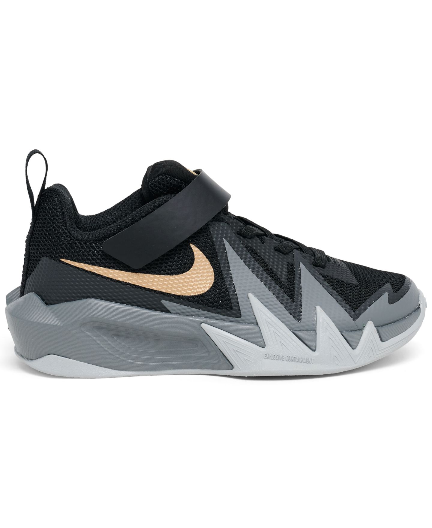 Кроссовки Nike S.T. Dynamite Basketball Sneakers from Finish Line для мальчиков, цвет: Чёрный / Золотой — фото 3