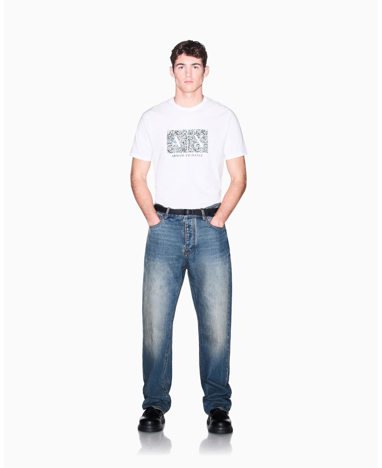 Men's Short Sleeve Boxed All-Over Logo Slim Fit T-Shirt