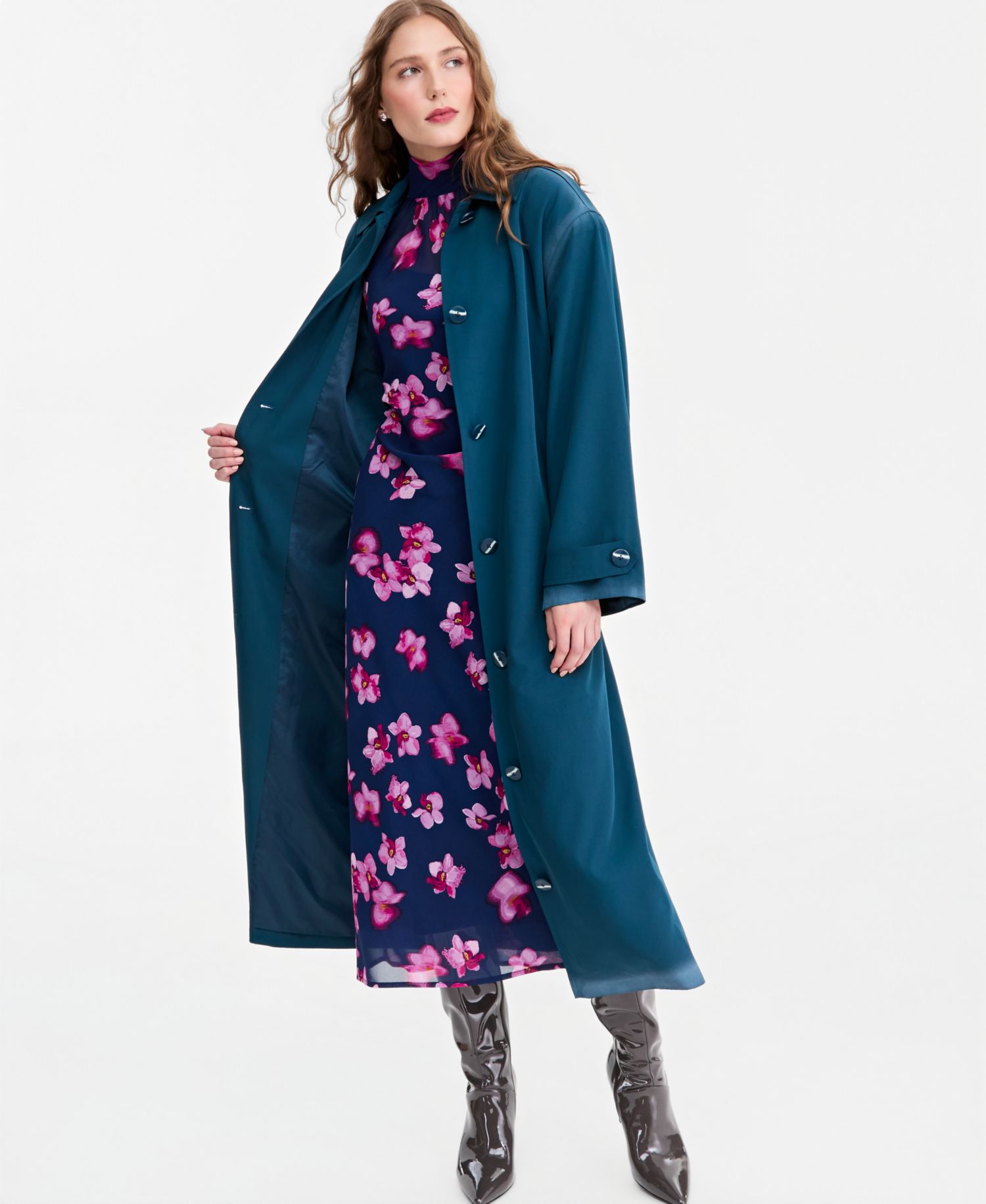 Women's Ombr&eacute;-Effect Water-Repellent Trench Coat