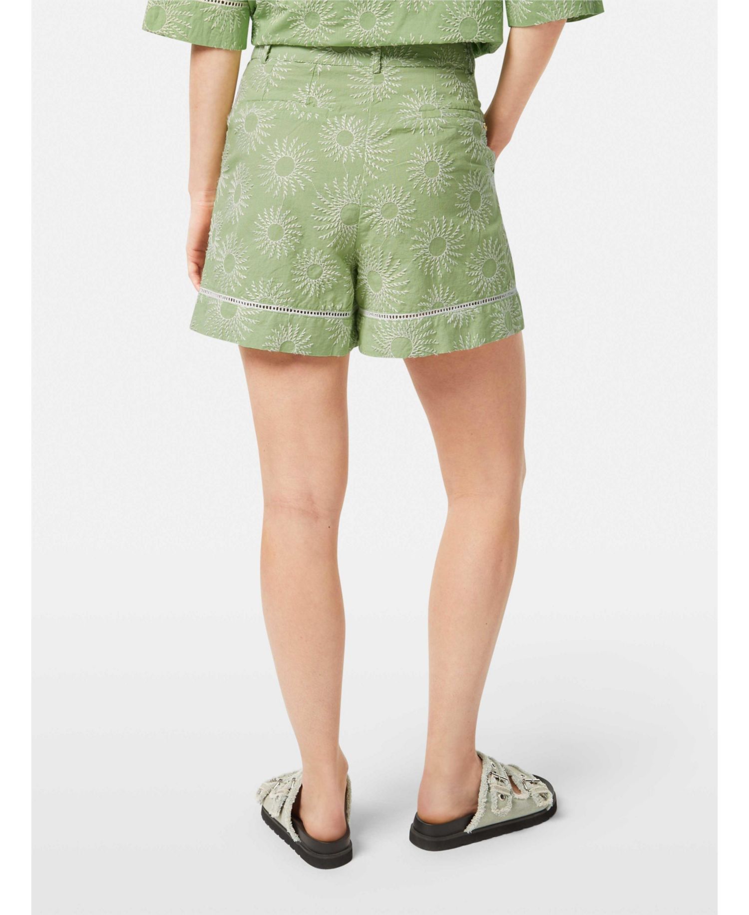 Women's High Rise Broderie Shorts