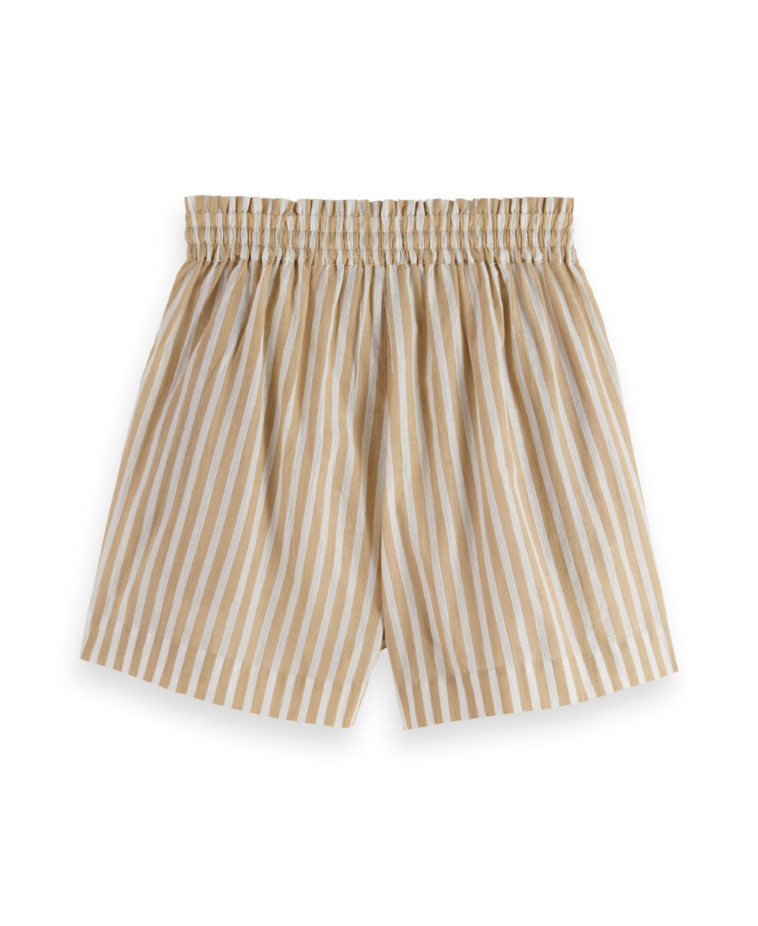Women's High Rise Lurex Stripe Printed Short