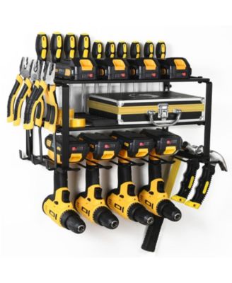 Wall Mount Power Tool Organizer 3 Layers Drill Holder Rack