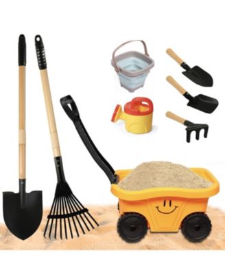 Toddler Wheelbarrow Gardening Tools Sandbox Beach Toy Set