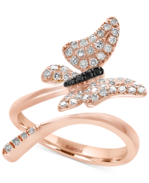 image of Effy Diamond Butterfly Ring (3/8 ct. t.w.) in 14k Rose Gold