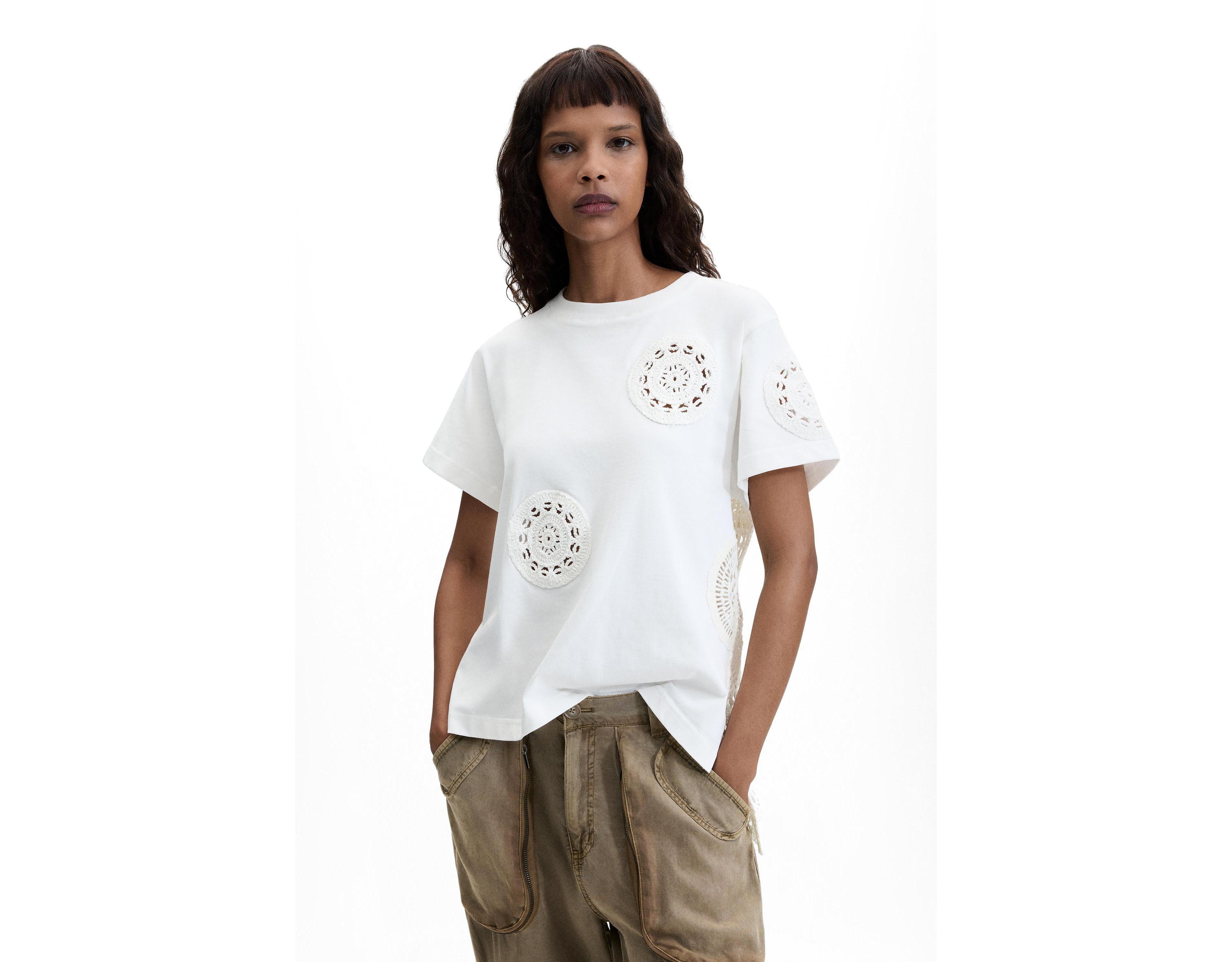 Desigual Women's Embroidered 100% cotton t-shirt