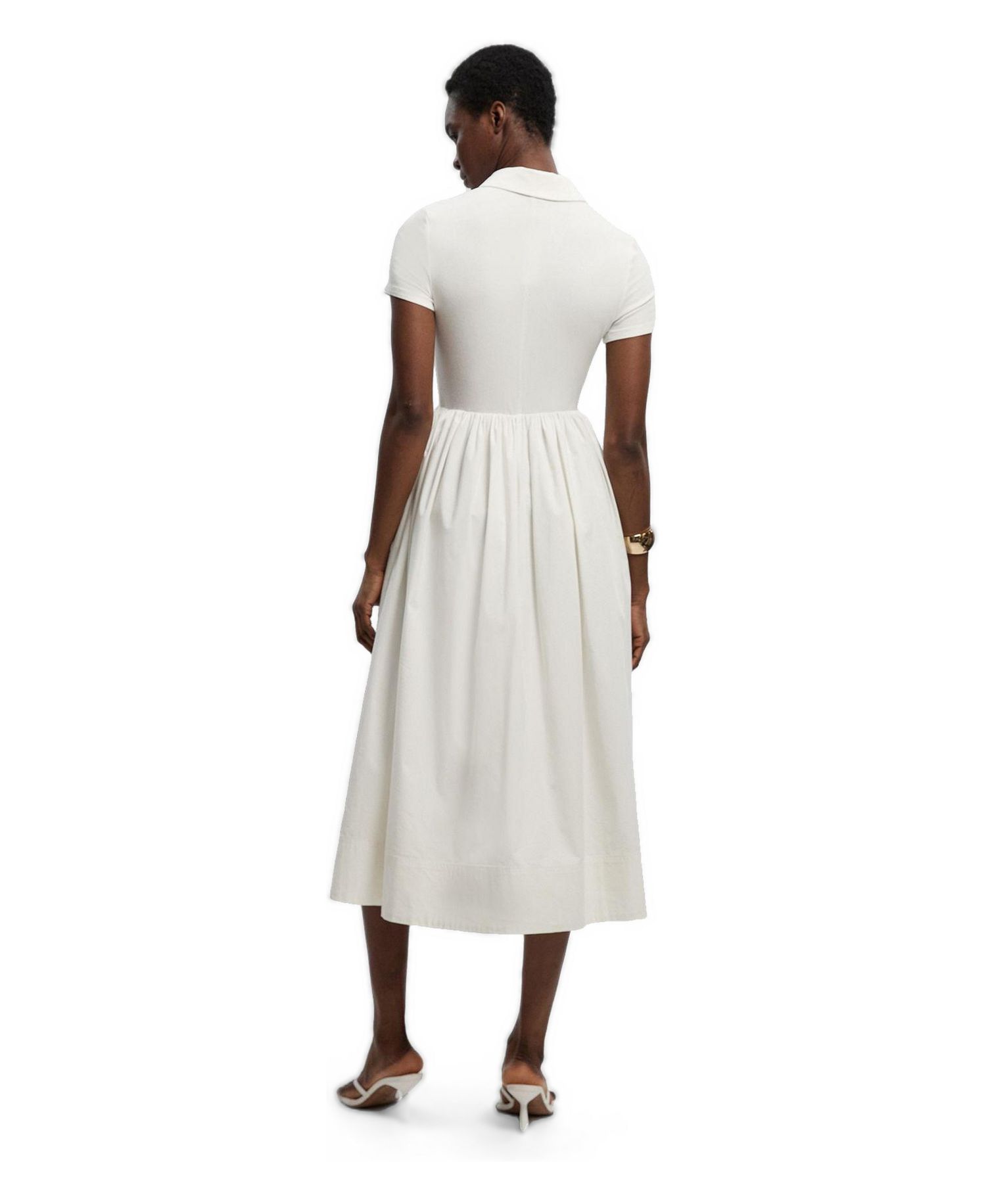 Women's Rib Shirt Midi Dress