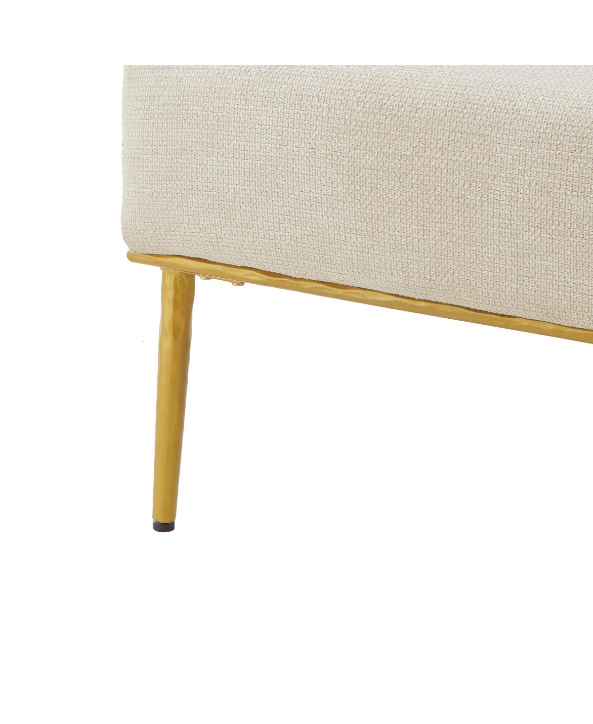 Streamdale Furniture Modern Upholstered Accent Chair with Gold Metal Legs
