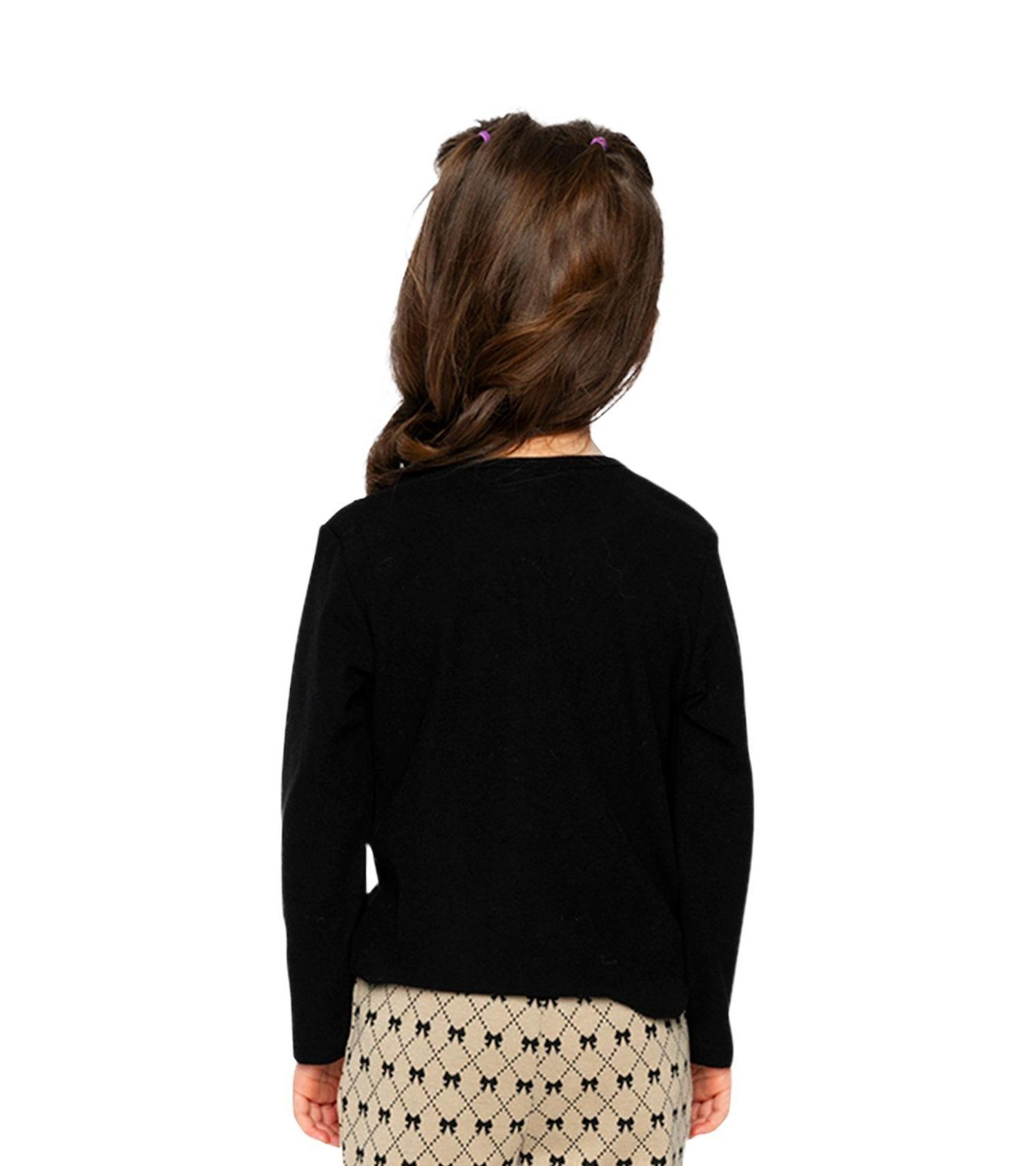 Little and Big Girl 6- 14 Brushed Rib Crew Neck Top