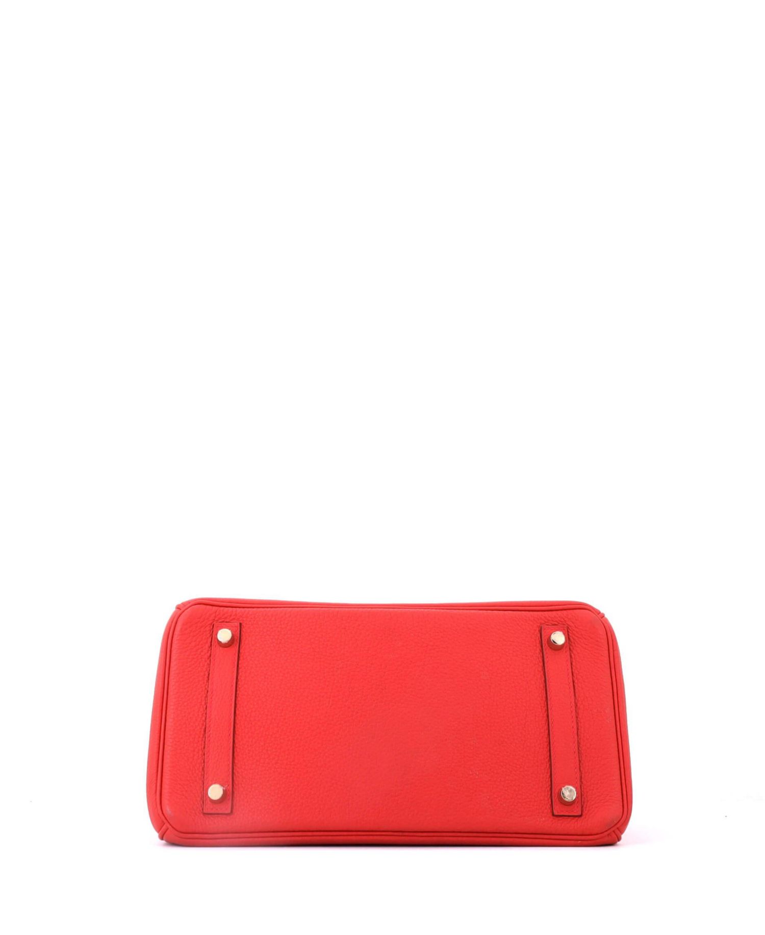 Birkin 30 Handbag Red Togo with Gold Hardware