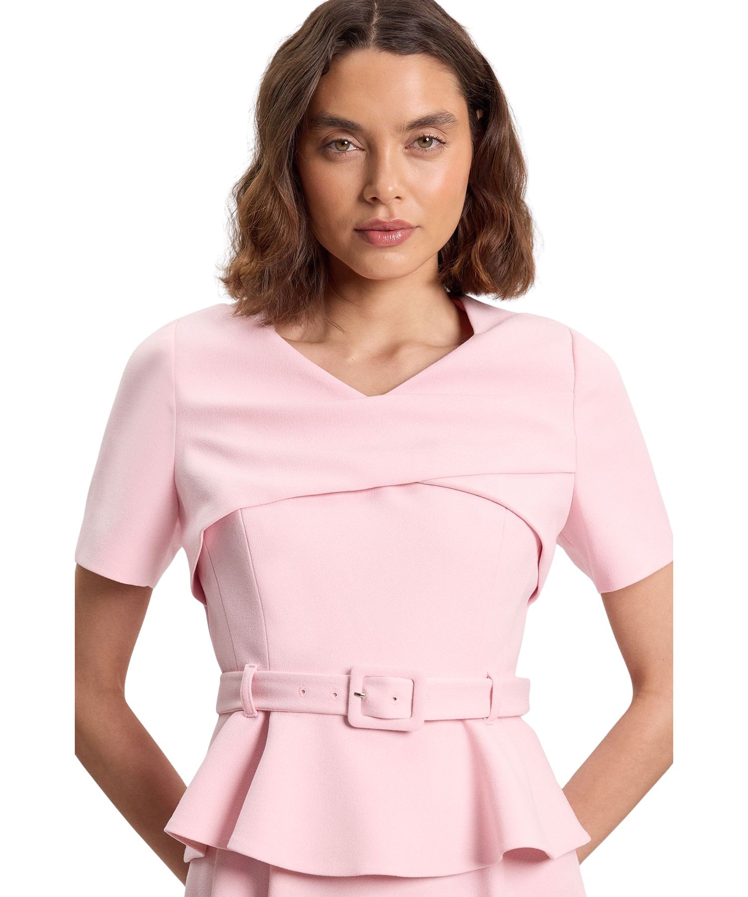 Women's Belted Midi Dress