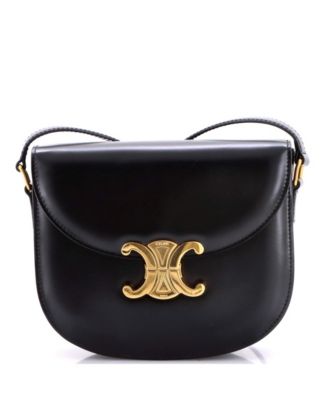 Triomphe Besace Clea Flap Bag Leather