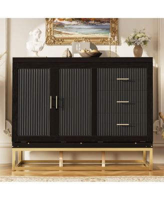 Murphy queen bed with Wooden doors design fake drawers metal legs Espresso