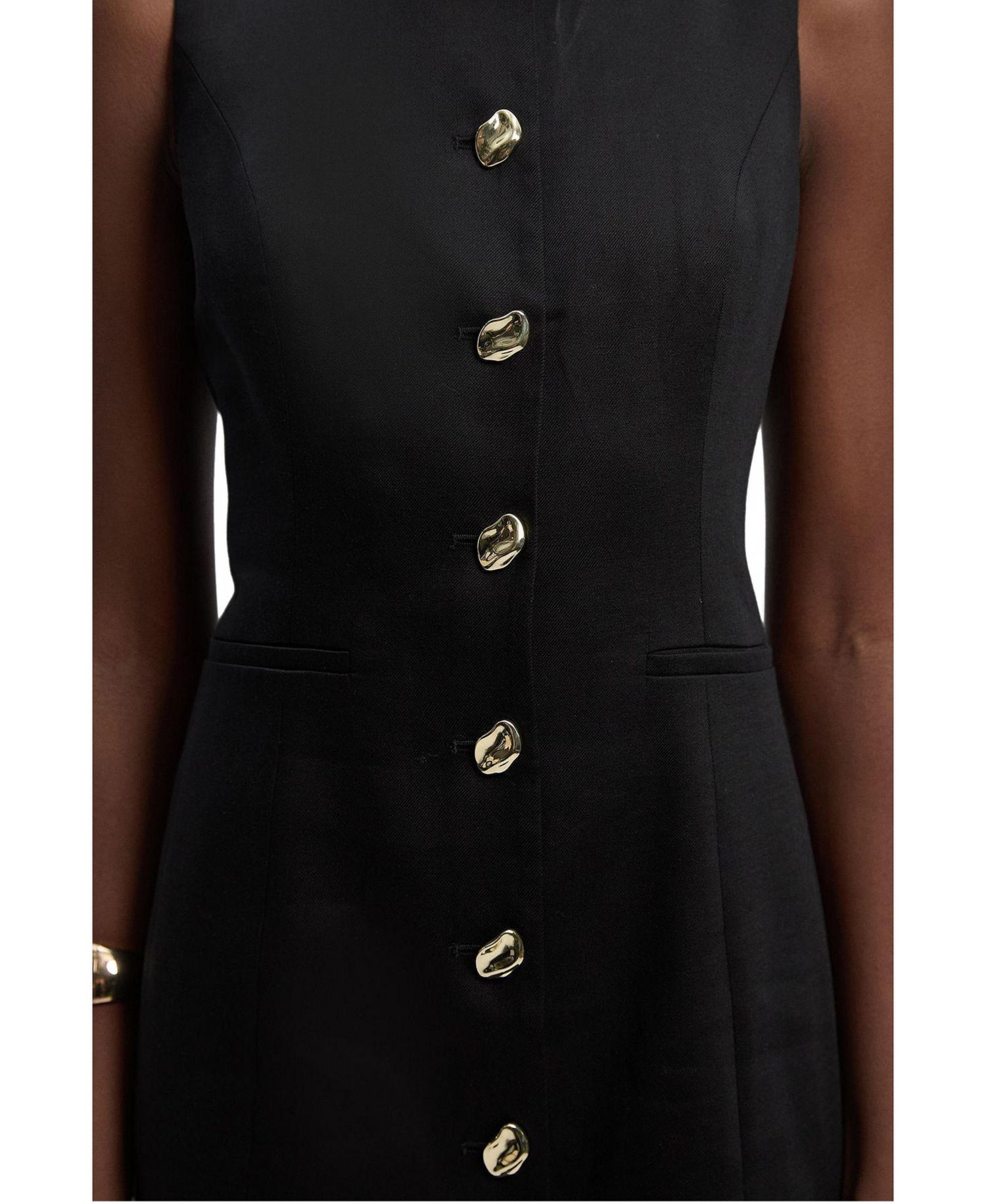 Women's Linen Pencil Midi Dress