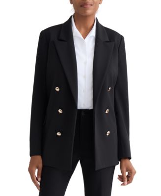 Women's Double-Breasted Open-Front Jacket