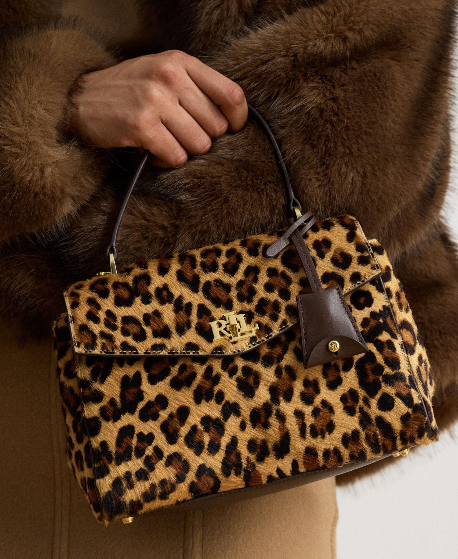 Farrah Leopard Print Small Soft Satchel Bag