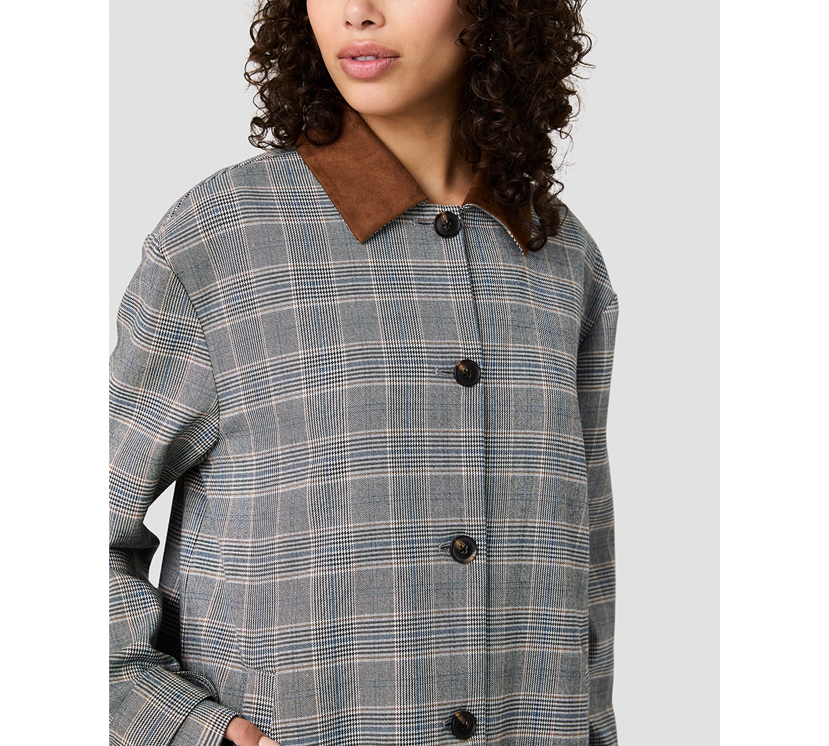French Connection Women's Collared Relaxed Oversized Midi Jacket