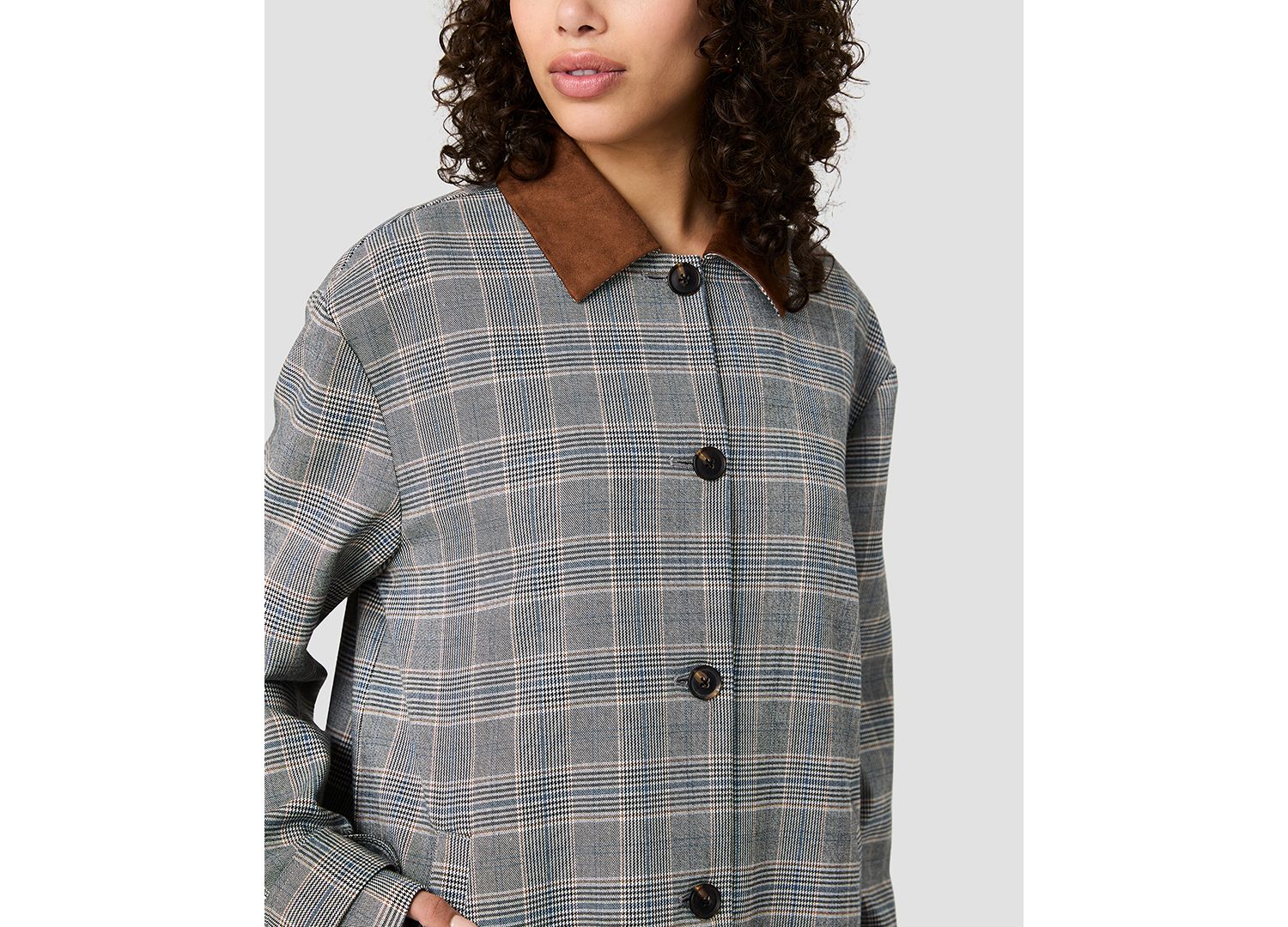 Women's Collared Relaxed Oversized Midi Jacket