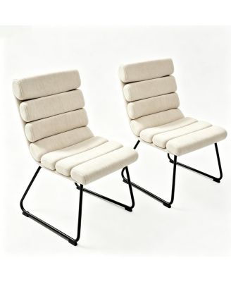  Modern 2-Piece Dining Chair Set with Comfortable Backrest