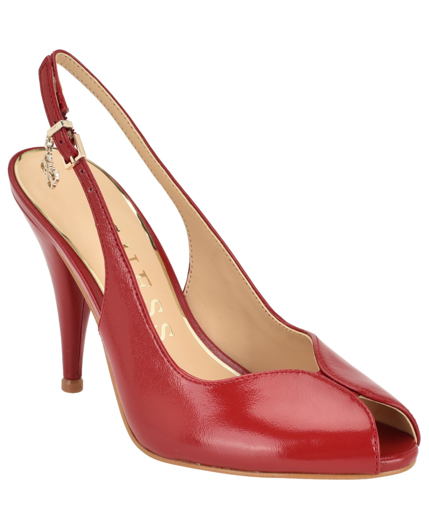 Women's Ilovea Leather Peep Toe Sculpted Stiletto Pumps