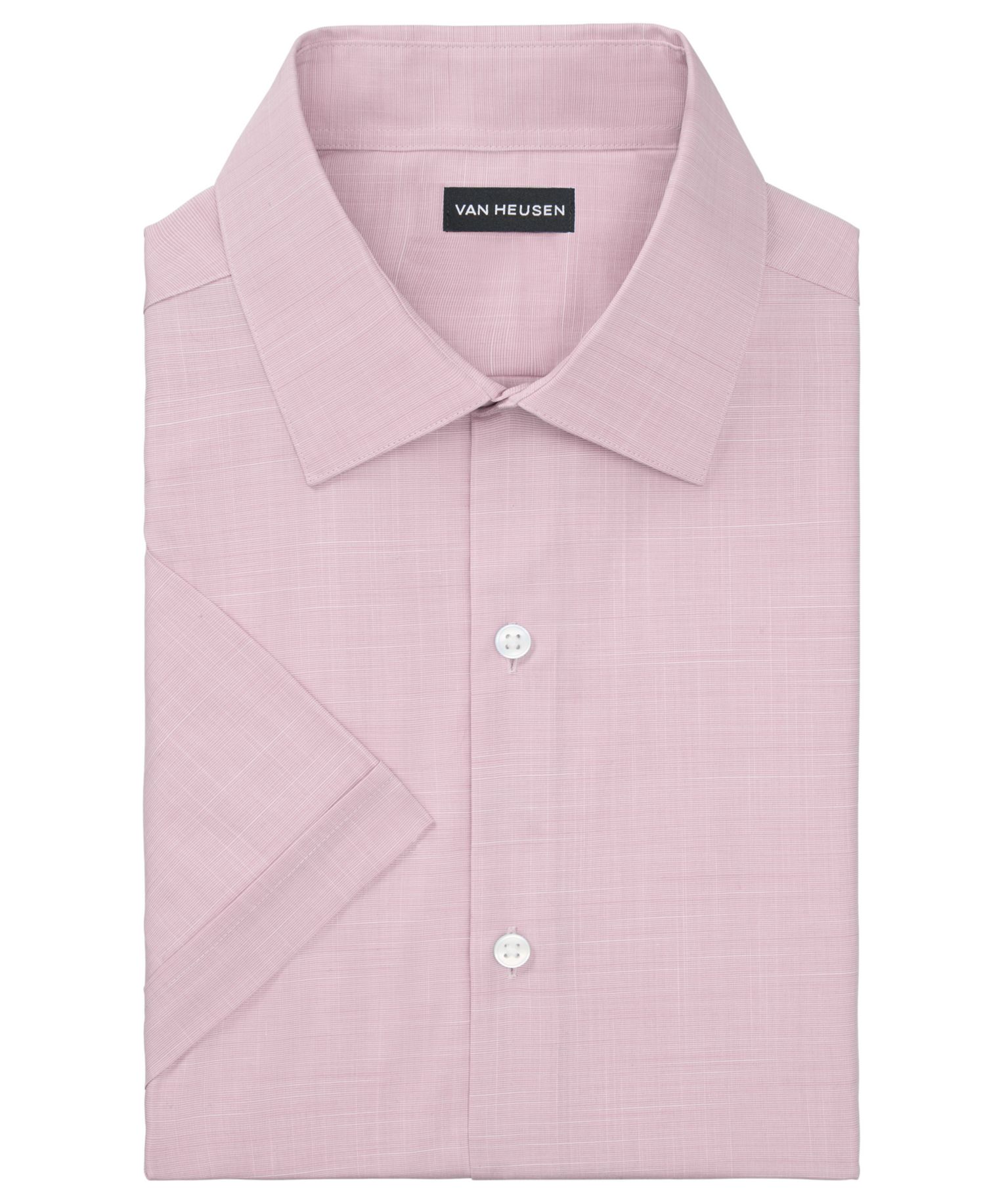 Men's Slim-Fit Short-Sleeve Spread Collar Shirt