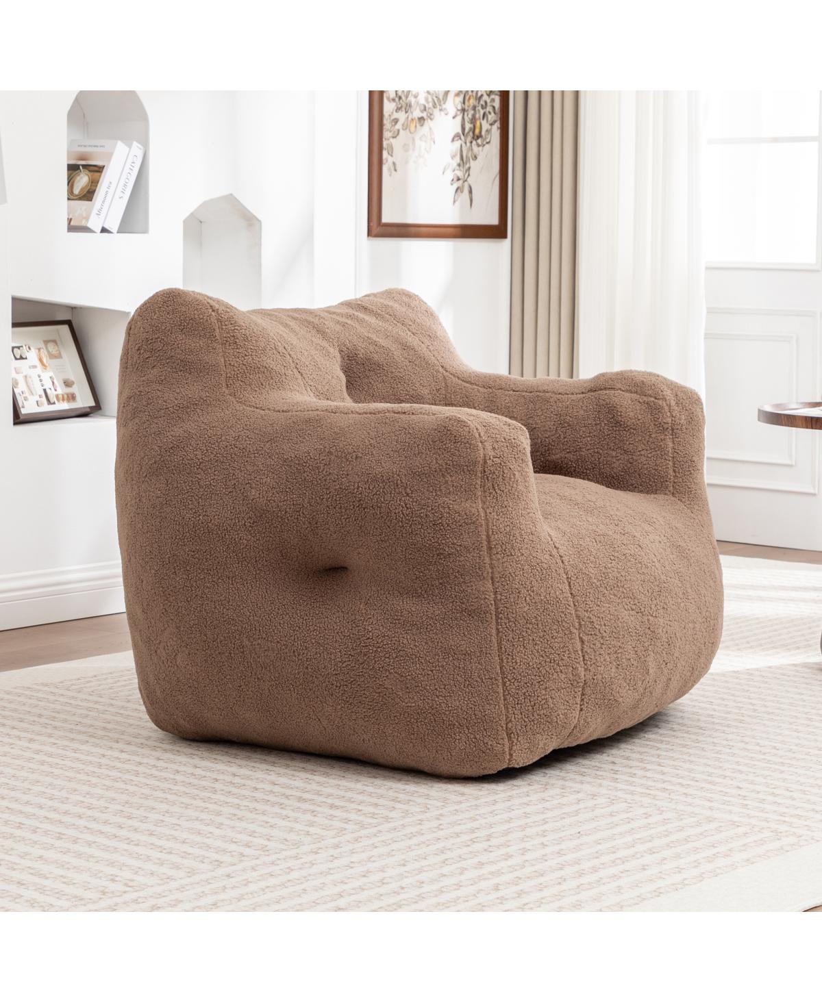 Streamdale Furniture Bean Bag Sofa Chair with Armrests and High-Density Foam