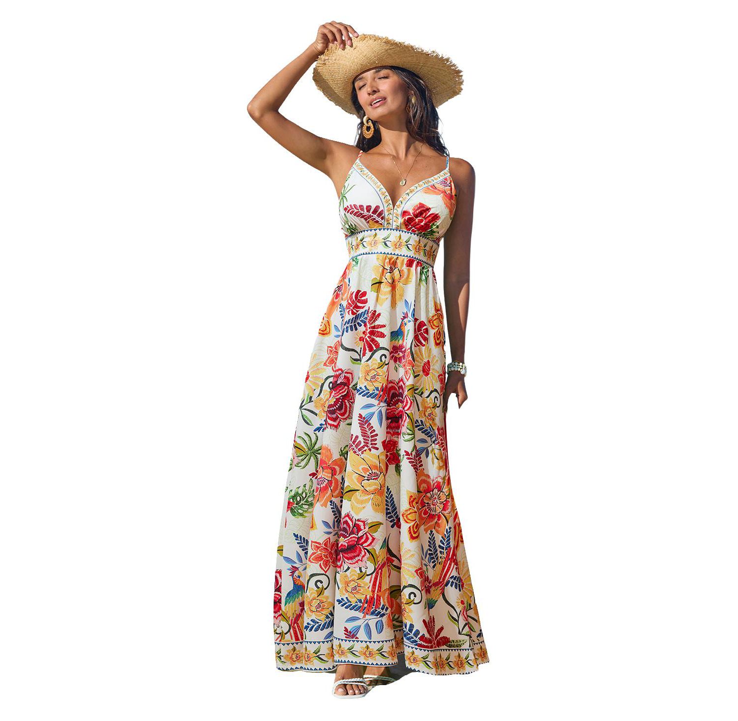 Women's Born to Be Bold Floral Maxi Beach Dress