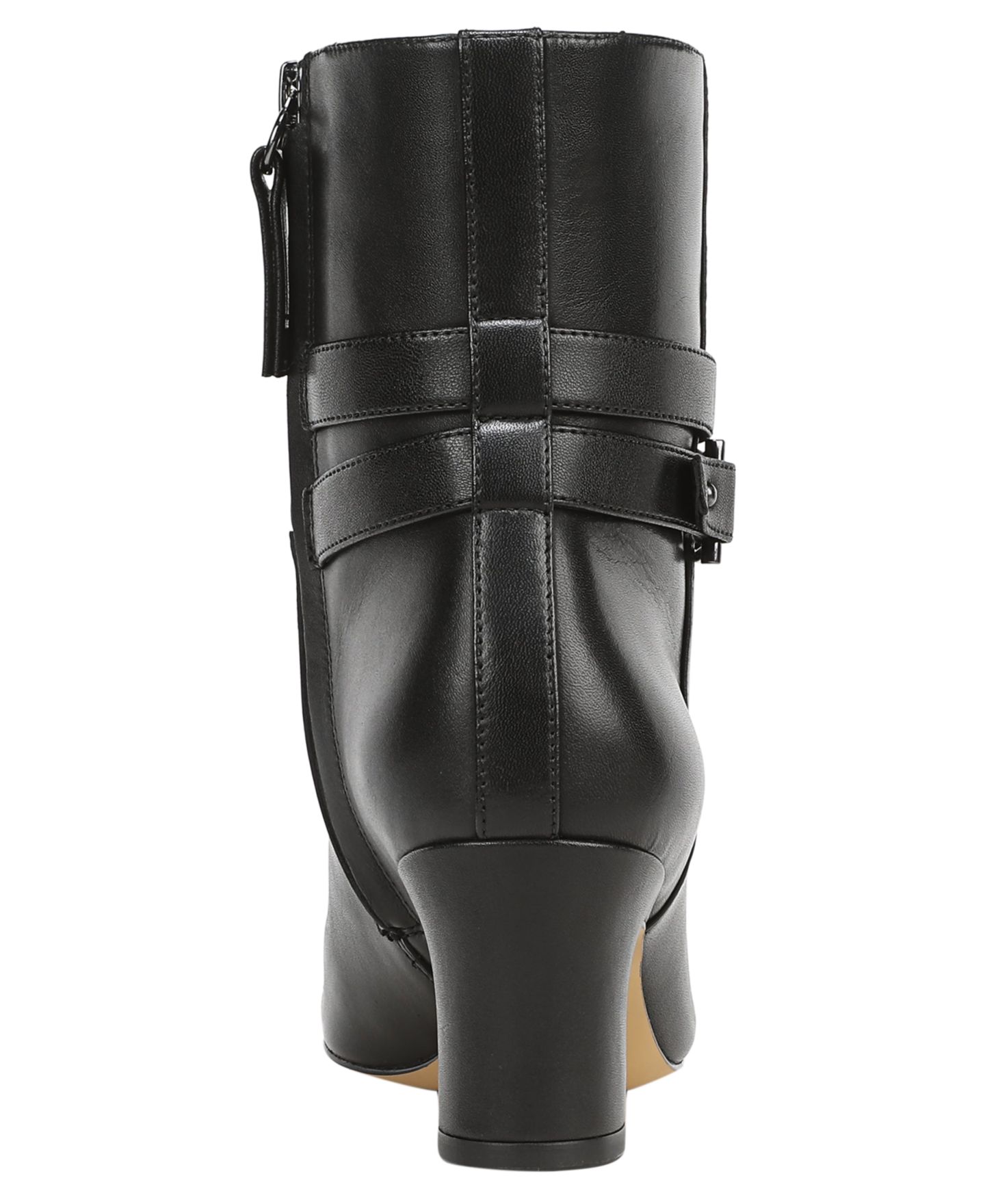 Женские ботинки Franco Sarto Flexa Caden Pointed Toe Zip Short Booties, цвет: Чёрный кожаный — фото 3