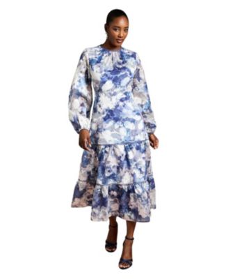 Women's Printed Volume Fit And Flare Dress