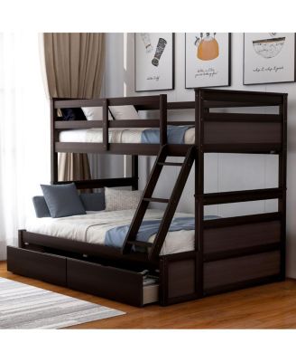 Twin over Full Bunk Bed with Storage