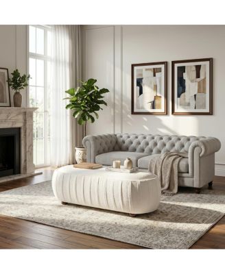   Upholstered Ottoman Oval shape