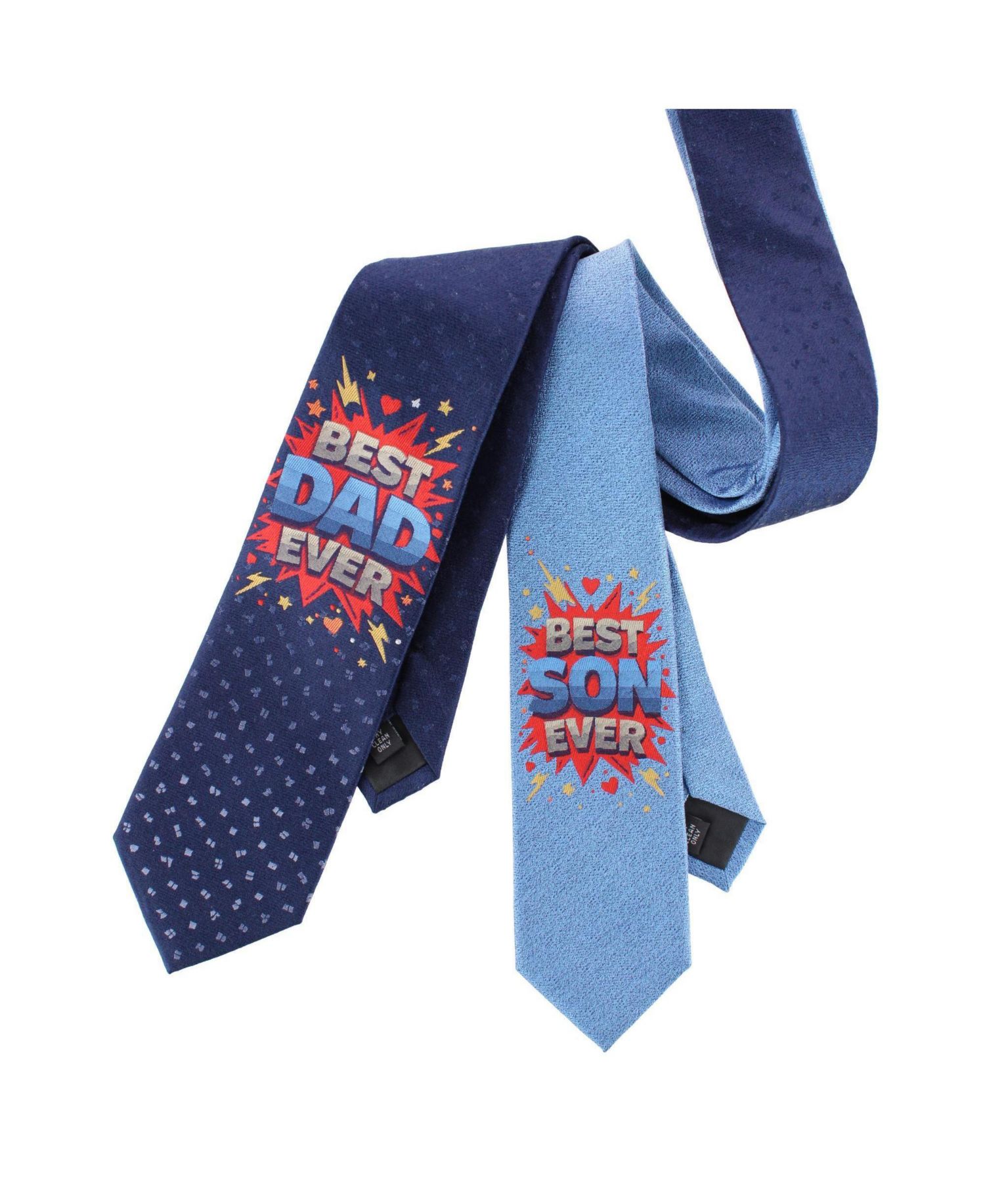Men's Best Duo Ever Daddy and Me Novelty Silk Neckties