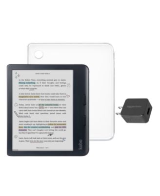 Libra 32GB Colour eReader with Clear Case and AC Bundle
