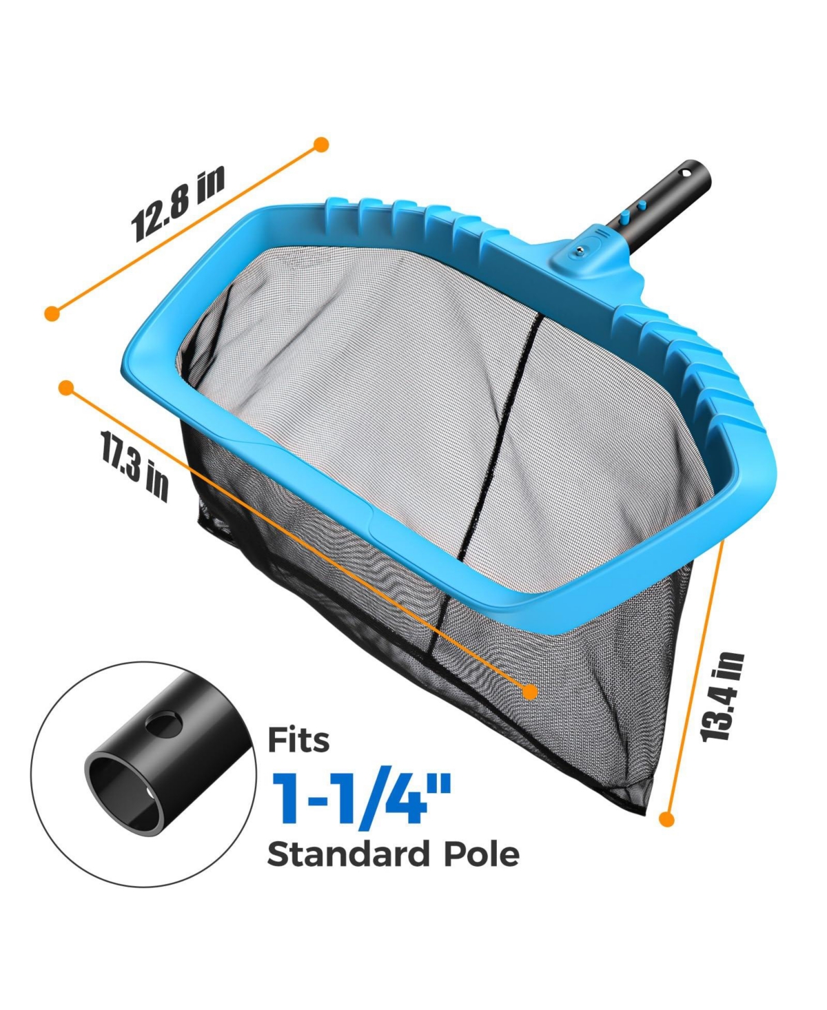 Xdovet Pool Net Skimmer Deep Bag Heavy Duty 1-1/4" Pole