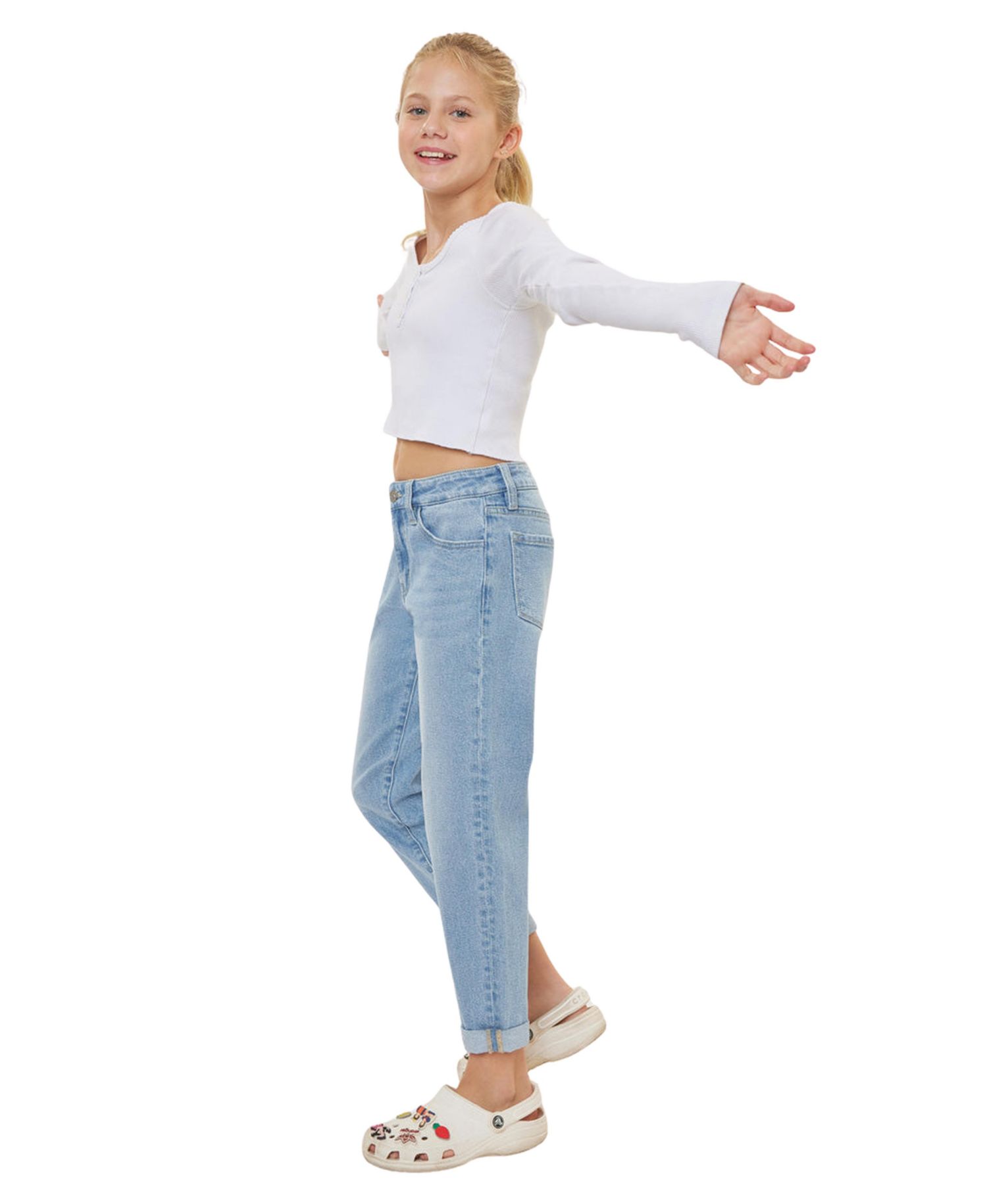Big Girls' Halo Mini Mom Jeans