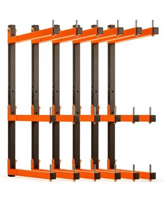 Lumber Rack Wall Mount Wood Storage Organizer Metal Shelving Indoor Outdoor