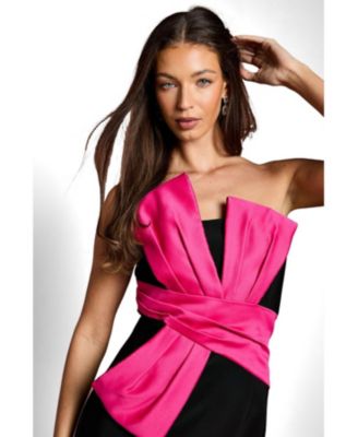 bandeau wrap detail maxi dress Sheila Olive Bandeau Maxi Dress With Scarf Detail  Club L London