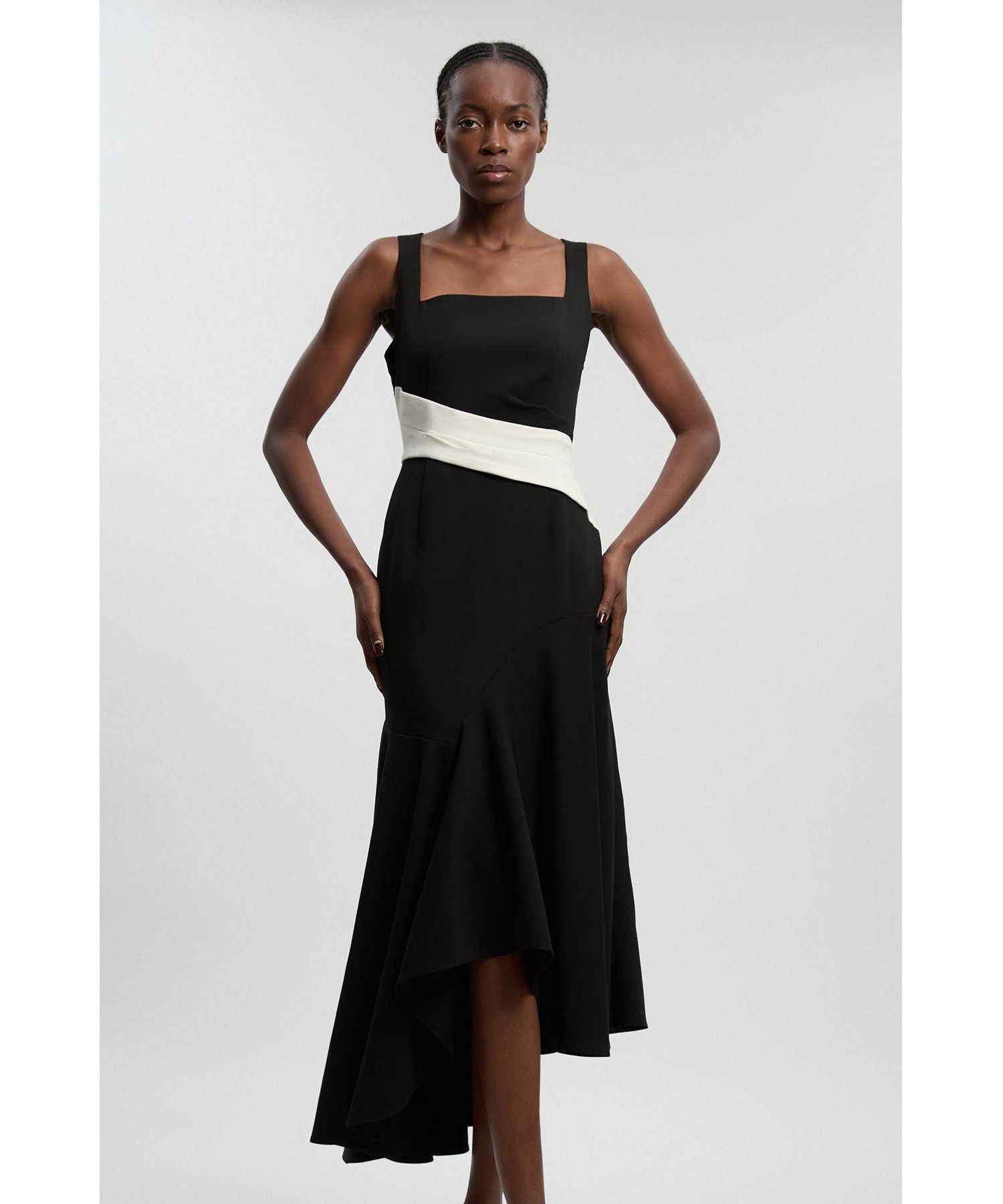 Women's Strappy Asymmetric Maxi Dress