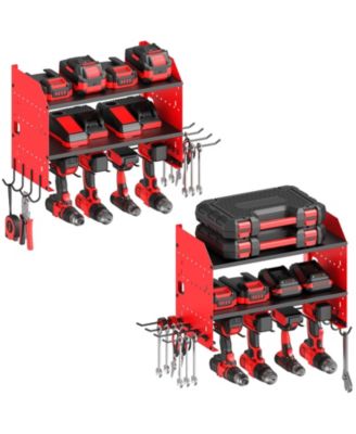 Power Tool Storage Rack Wall-Mounted Power Drill Holder