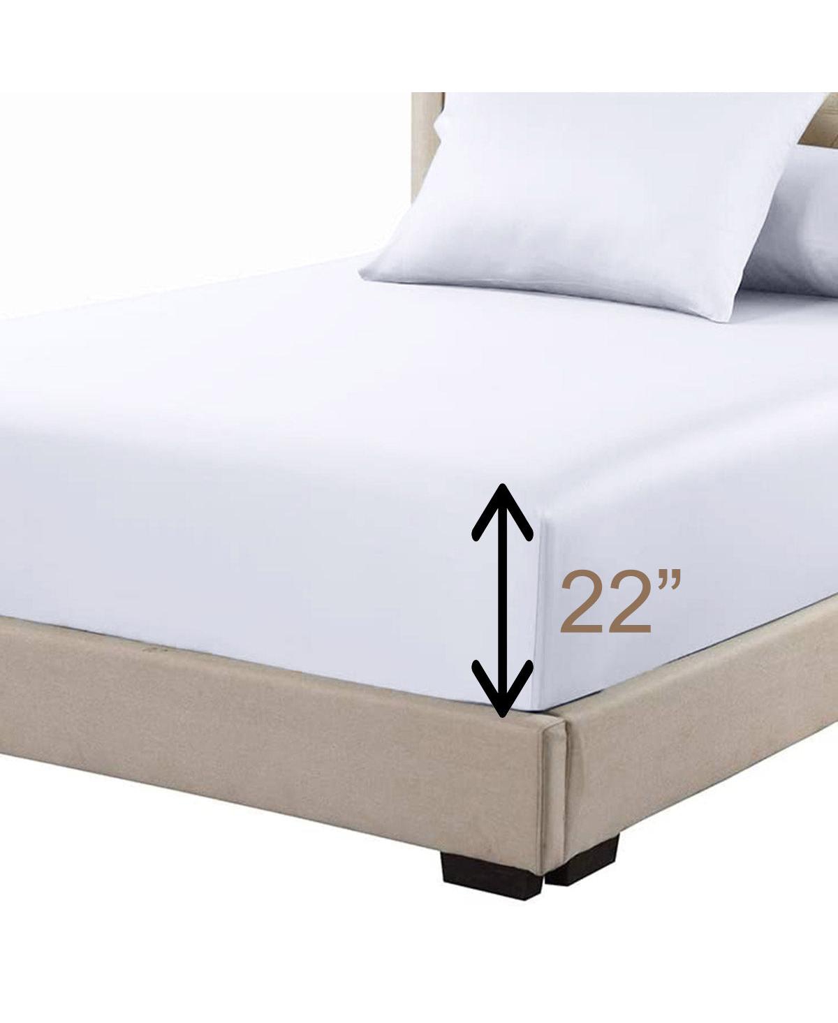 High Profile Fitted Sheet (22 Inches) Luxurious Cotton 608 Thread Count