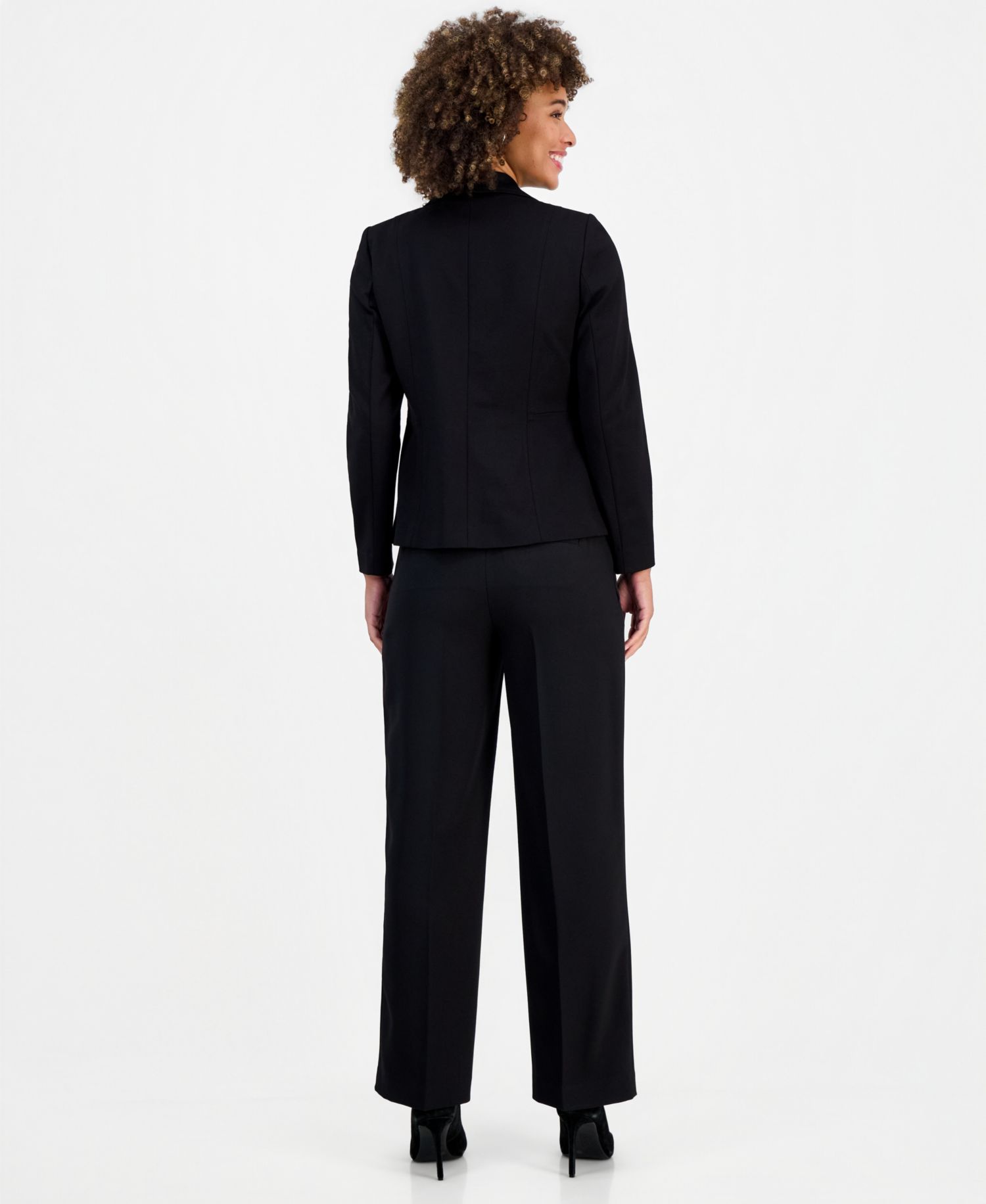 Women's Extended-Tab Fly-Front Wide-Leg Pants